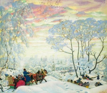 ボリス・ミハイロヴィチ・クストーディエフ Painting - 1916年冬 ボリス・ミハイロヴィチ・クストーディエフ